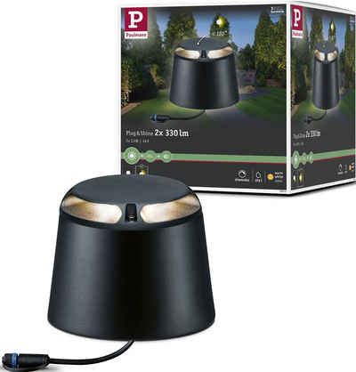 Paulmann LED Sockelleuchte Outdoor Plug & Shine Bodenaufbauleuchte, Plug & Shine, LED fest integriert, Warmweiß, IP67