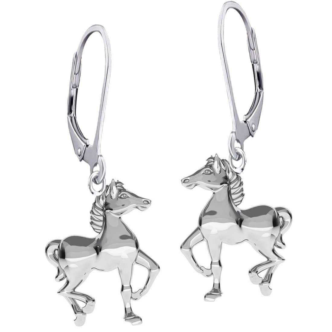 Geschenkidee Ohrringe Set Ketten hängende Ohrhänger Ohrring Silber echt Sterling Halskette, und Pferde Limana 925