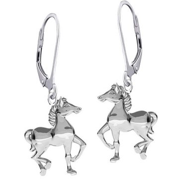 Limana Ohrring und Ketten Set echt 925 Sterling Silber Pferde Halskette, Geschenkidee hängende Ohrringe Ohrhänger