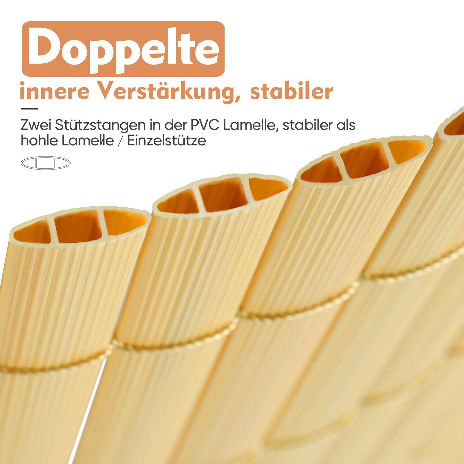 Sekey Balkonsichtschutz PVC Sichtschutzmatten Bambus Sichtschutz günstig online kaufen