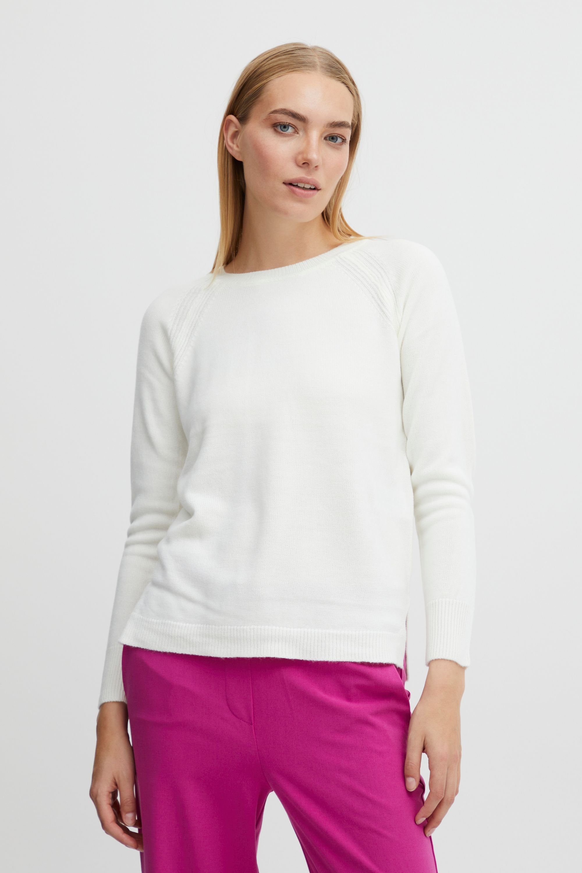 b.young Strickpullover BYMALEA SLIT JUMPER 3 - 20811905 Off White (114800)