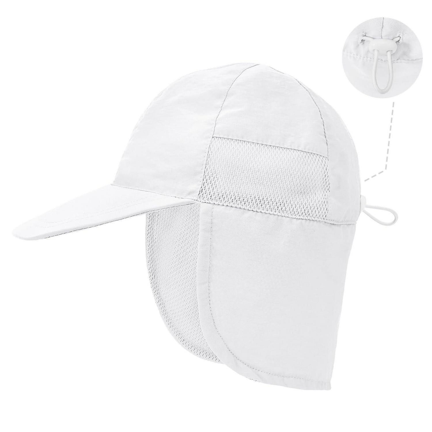 LuxusKollektion Sonnenhut Sonnenhut Baby Nackenschutz UV50 Strandhut Mädchen Weiß 6-12 Monate