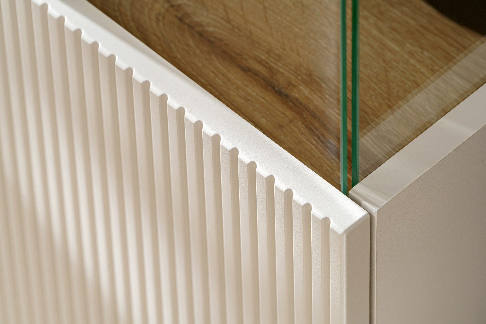 Inn.Furn Wohnwand Cathlyn, (4-teilige Schrankwand in Eiche und Kaschmir, 350 x 197 cm), mit Push-To-Open und LED-Beleuchtung – Bild 5 von 5