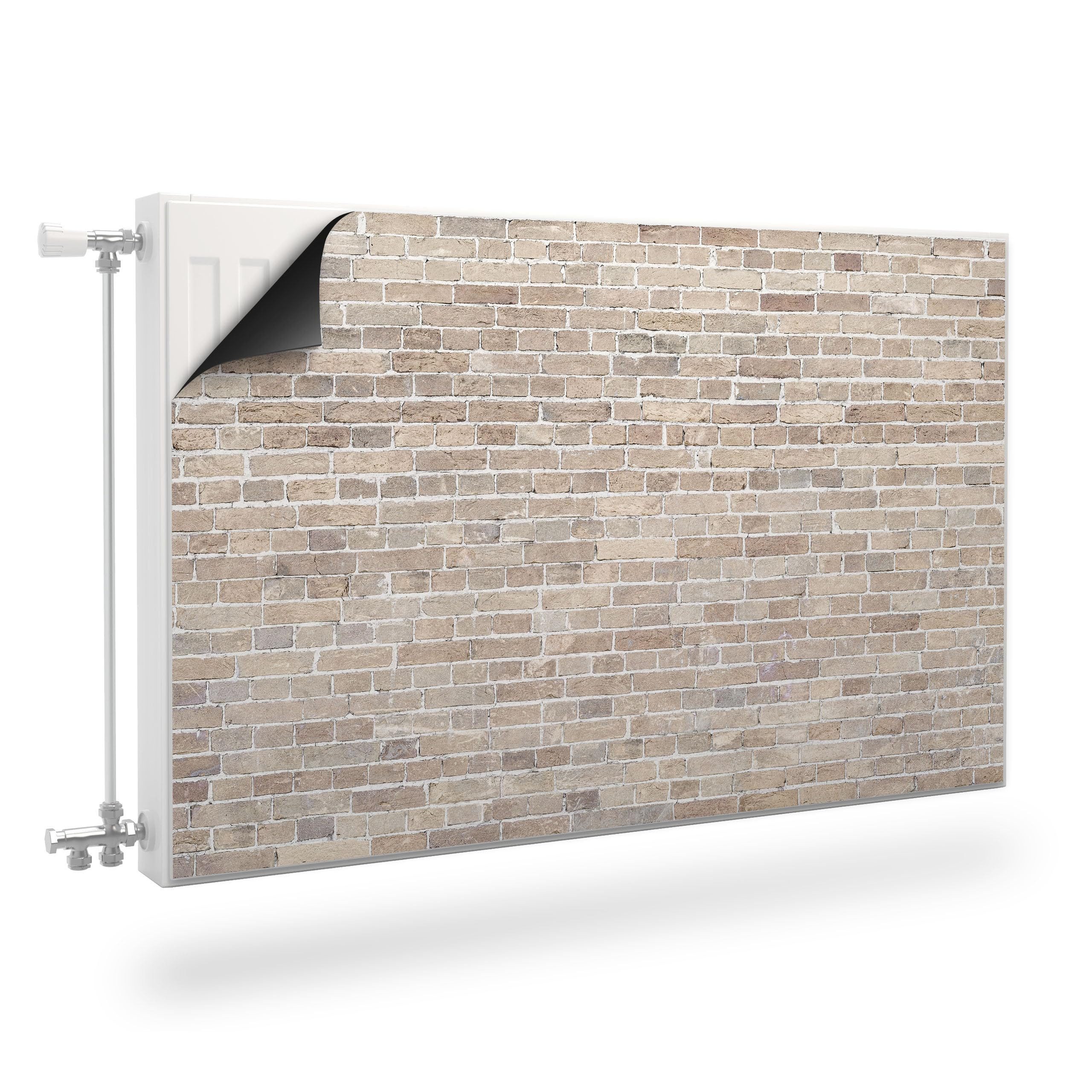 Muralo Magnetfolie Heizkörperverkleidung Beige Feine Ziegel – Heizkörperabdeckung, 80x60 cm, abriebfest, abwischbar
