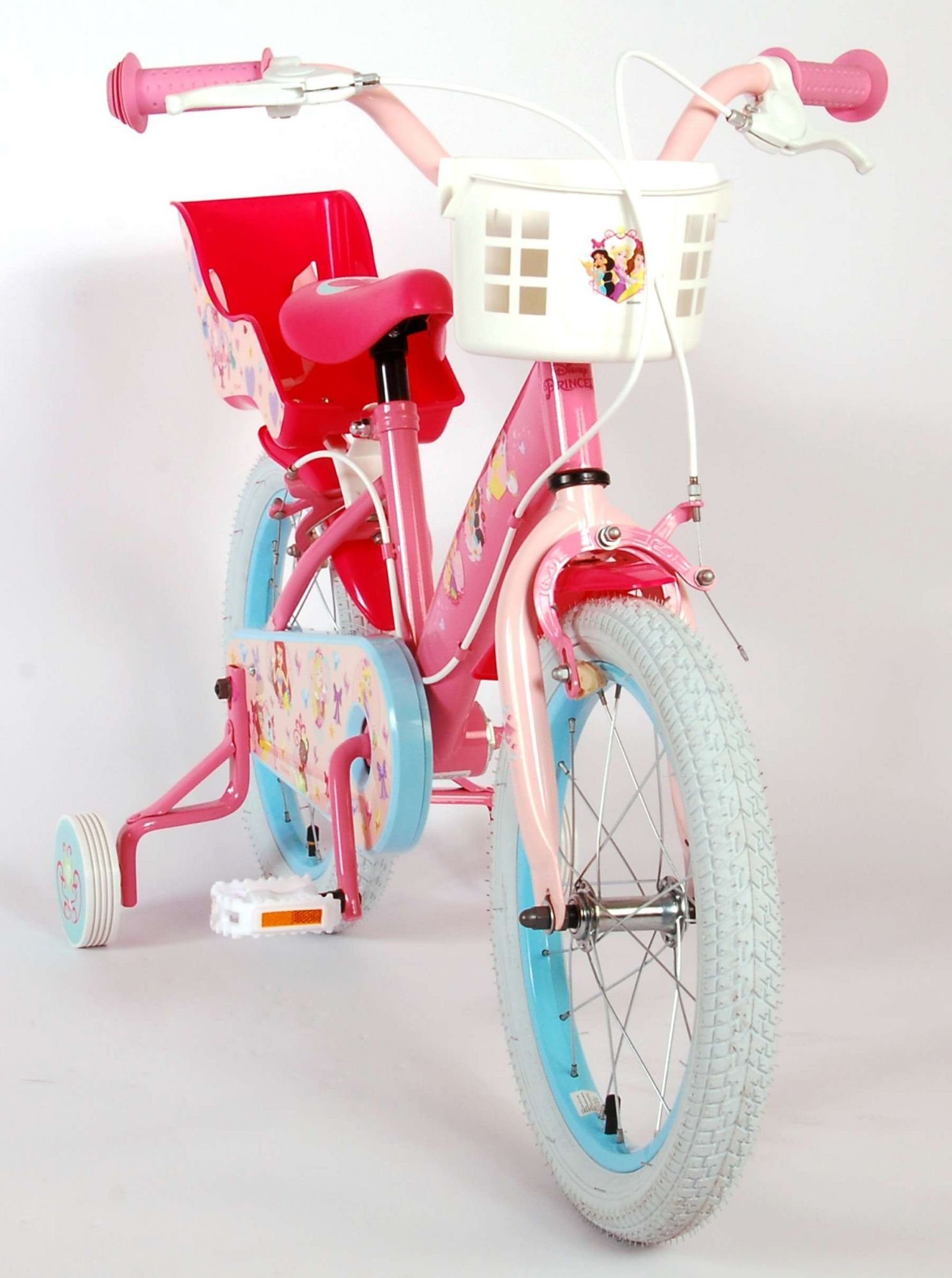 Disney TPFSports Fahrrad Stützräder Sicherheitsgriffe), Kinderfahrrad Zoll mit 16 2x Fahrrad Rutschfeste 16 Kinderrad Gang, Kinder (Mädchen 1 Laufrad Mädchen Zoll Princess - Handbremse, mit