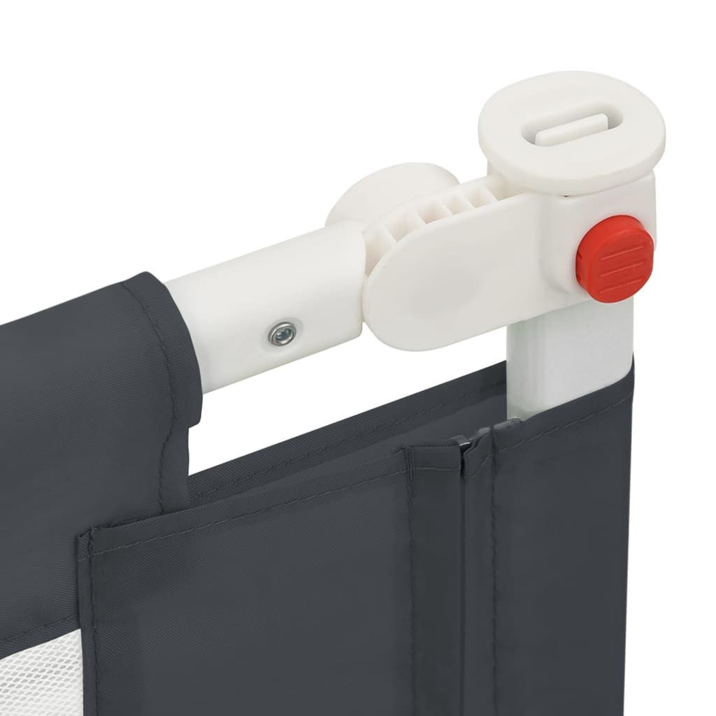 vidaXL Bettschutzgitter, Kleinkind-Bettschutzgitter Dunkelgrau 140x25 cm Stoff