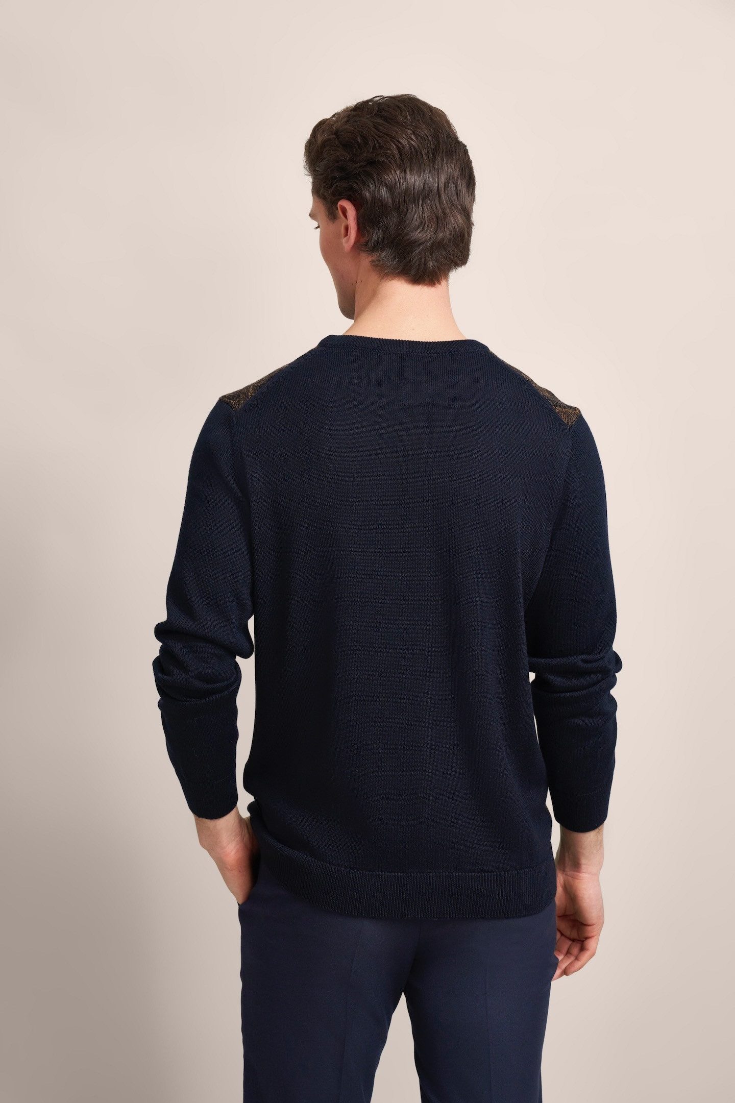 bugatti Strickpullover mit 2-farbigem Rautenmuster günstig online kaufen