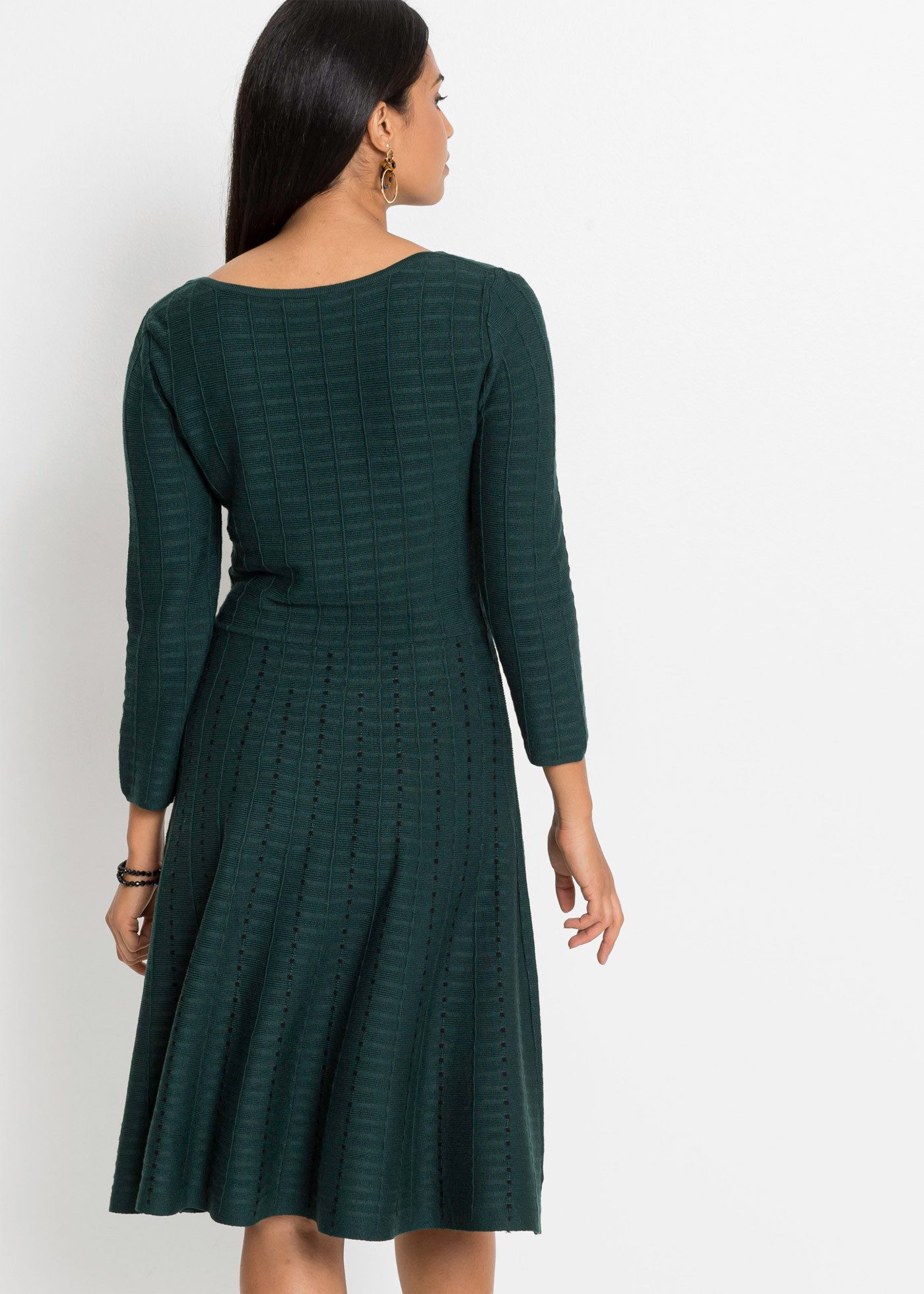 bonprix Strickkleid für besondere Anlässe, aus Viskose-Mix, ausgestellte Passform