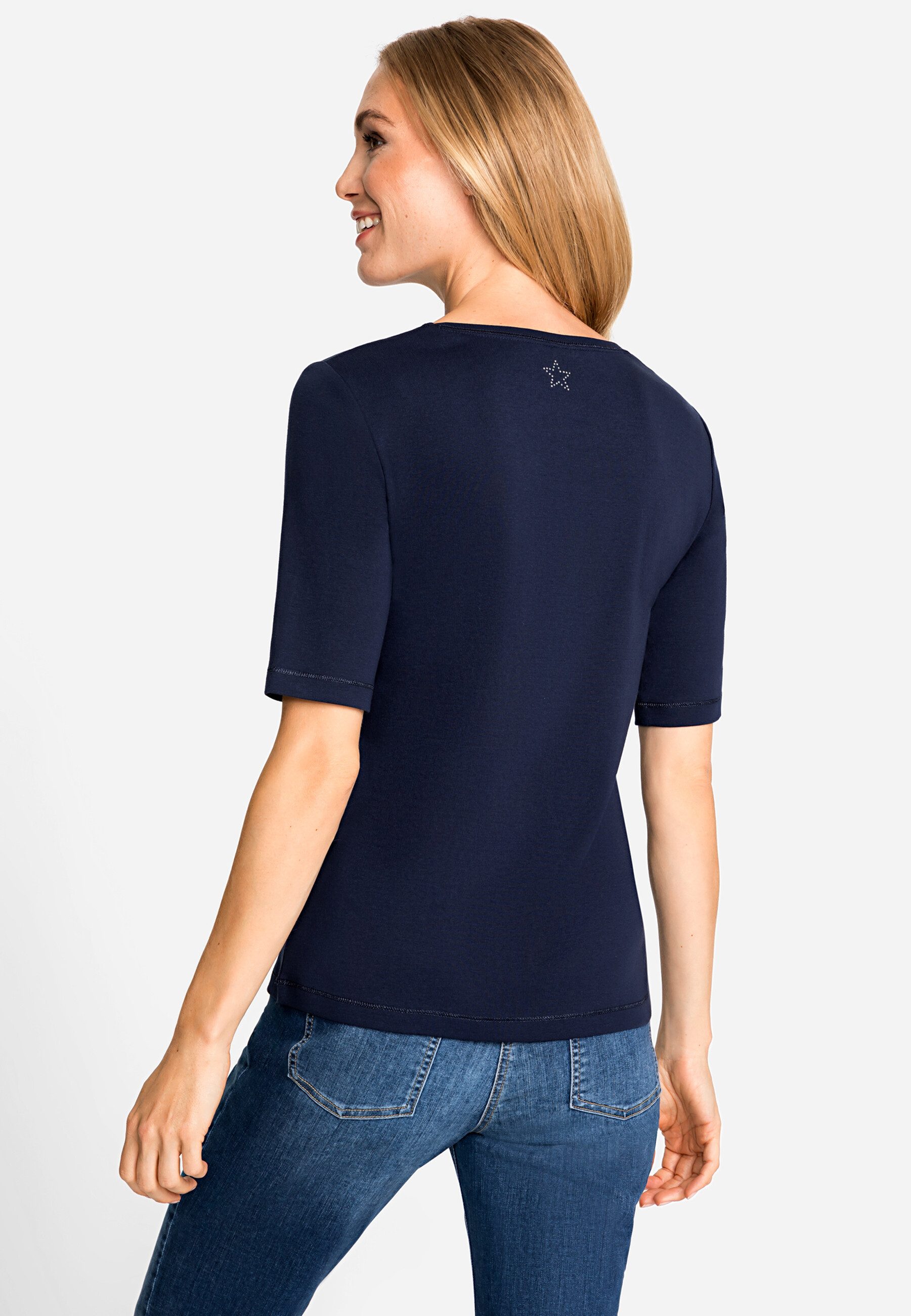 Olsen T-Shirt Shirt mit Rundhalsausschnitt und kurzen Ärmeln