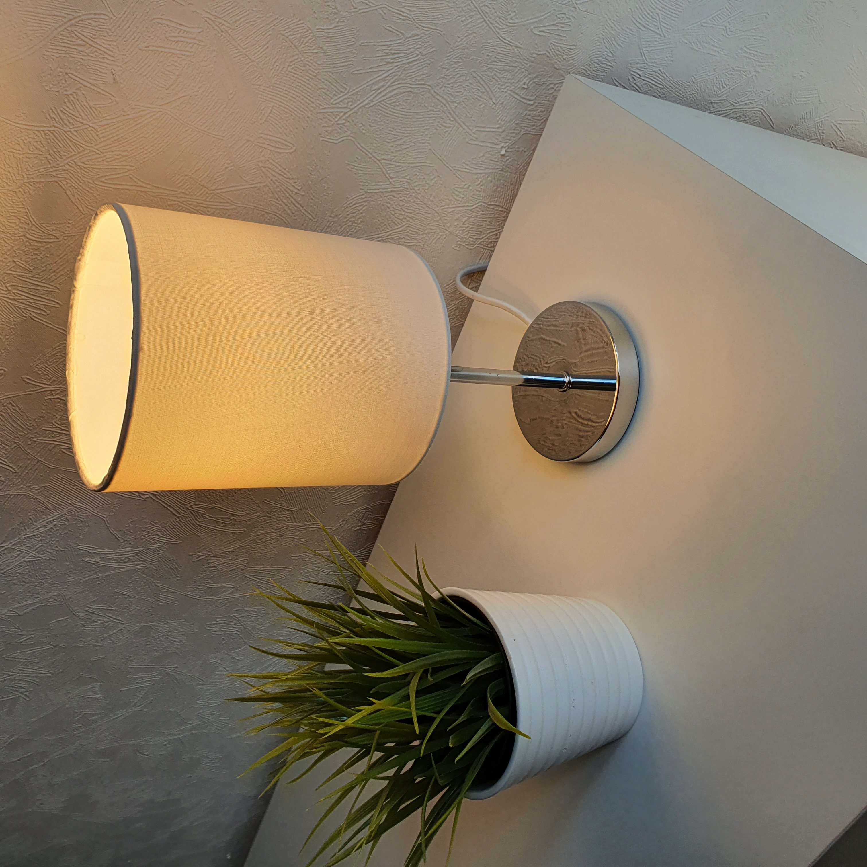 Lichthandel Hoch LED Tischleuchte Nachttischlampe 2er Set Nachttischleuchte für Schlafzimmer Tischlampe, LED wechselbar, warmweiß, LED – Bild 5 von 5