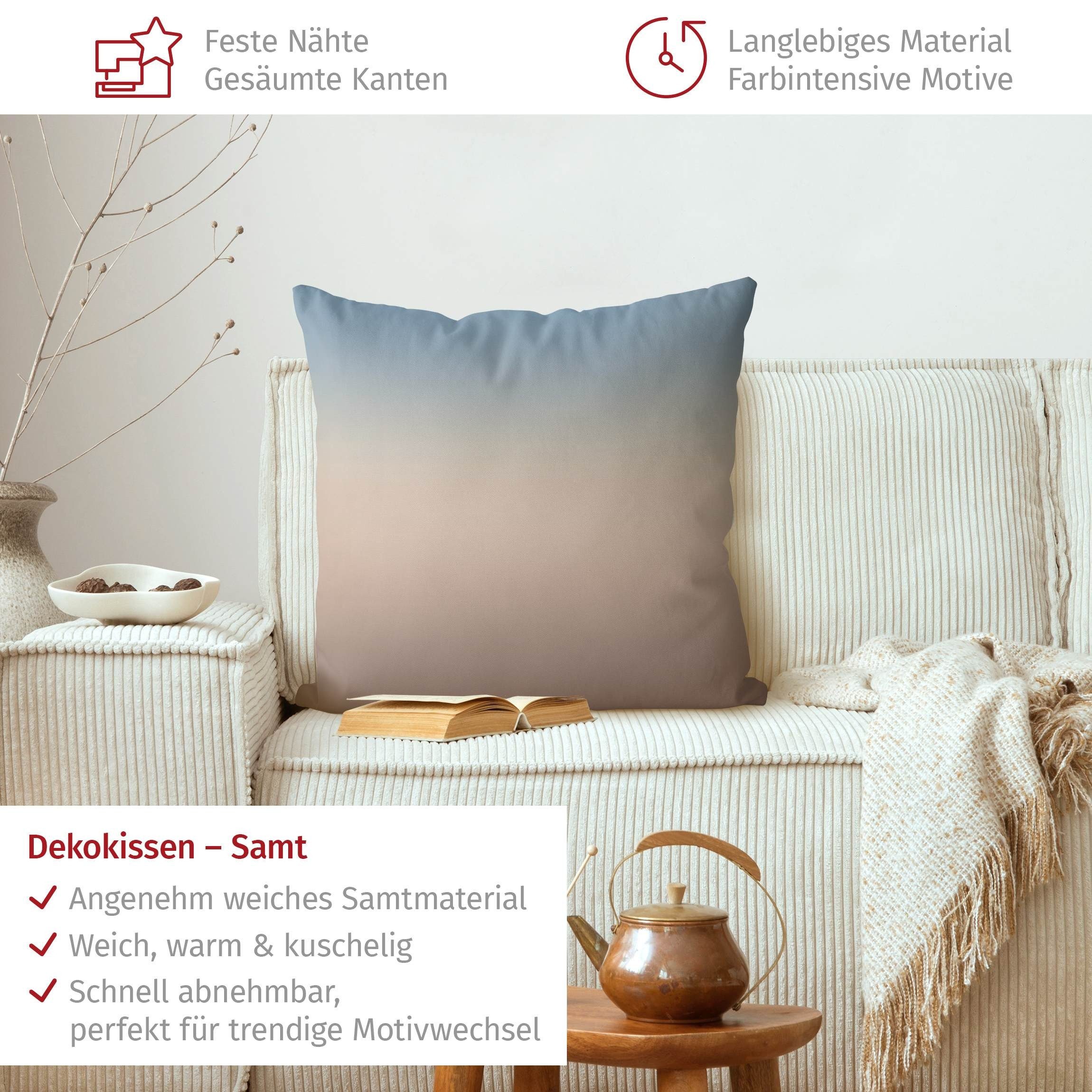 Bilderdepot24 Dekokissen drinnen Kissenhülle/ Sofakissen/ Zierkissen Kissenhülle gold Muster Ab, Bezug Aquarell mit / ohne Füllung Zierkissen Outdoor Sofa Bett