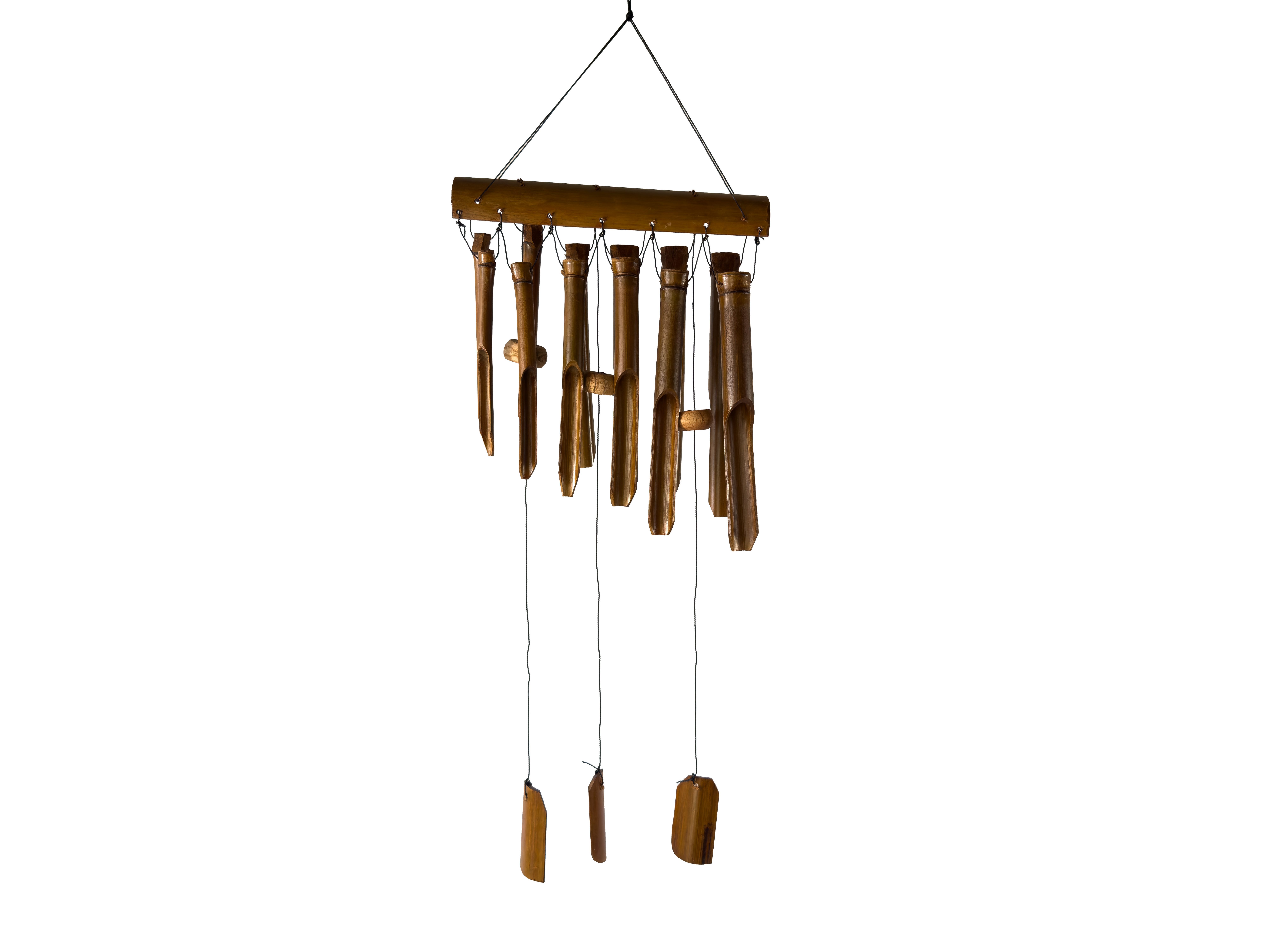 WORU Windspiel Bambus-Windspiel, 12 Röhren, Klangspiel in ca. 25 cm oder ca. 40 cm