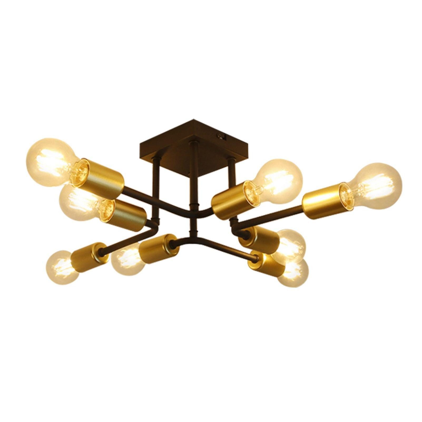 Nettlife Deckenstrahler 8 Flammig Deckenlampe Deckenleuchte Schwarz Metall E27, metall, LED wechselbar, Wohnzimmer Schlafzimmer Esszimmer