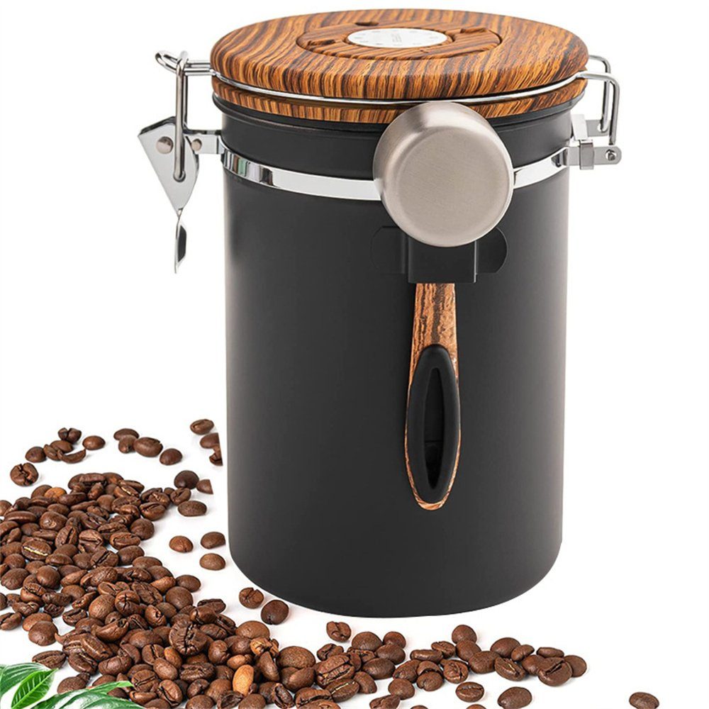 L.Ru (1-tlg., versiegelte Behälter, Kaffeedose 1.8L Kaffeebohnen Kaffeedose, Luftdicht 1kg Aufbewahrungsdose), Kaffeedose Kaffeedose UG Versiegelte Bohnen,