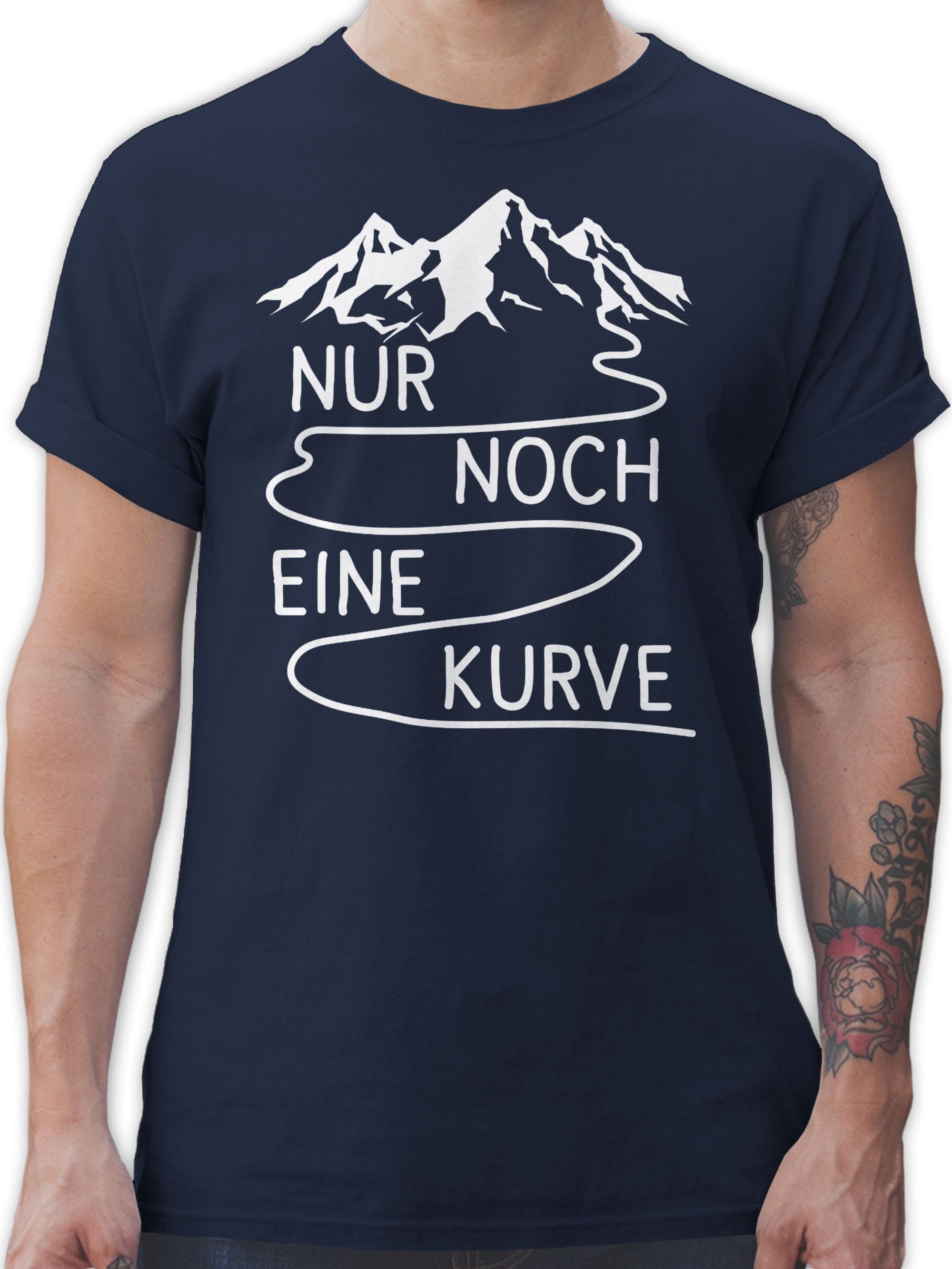 Shirtracer T-Shirt Nur noch eine Kurve Wandern günstig online kaufen