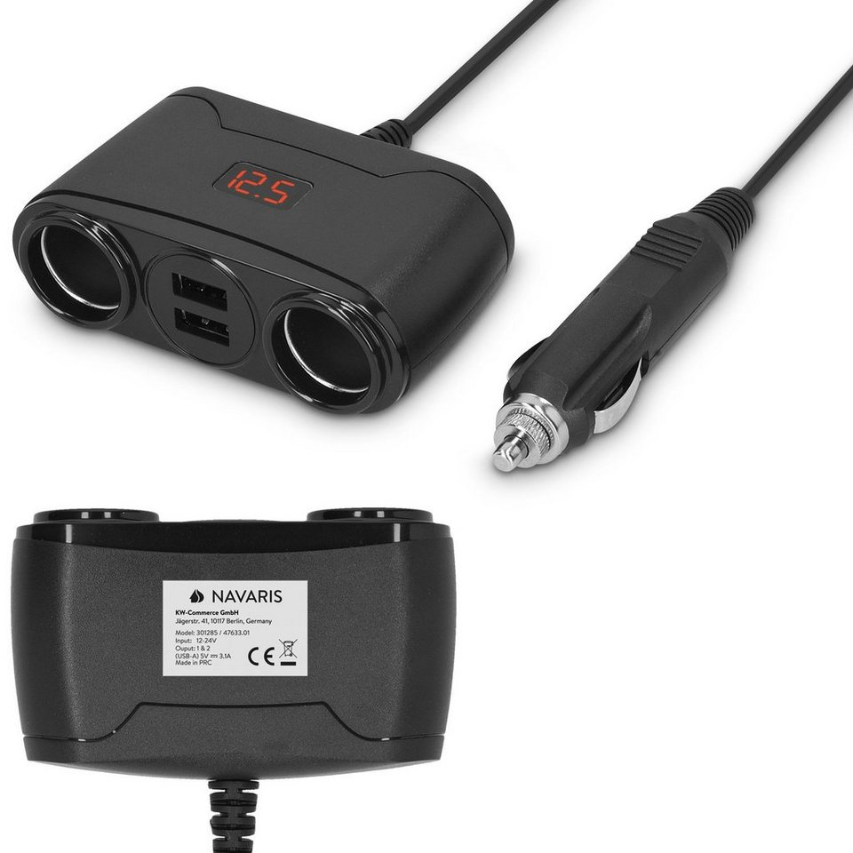 Dual USB iPhone Adapter Auto Einbau Steckdose Ladegerät Kabel 12V 24V  Buchse
