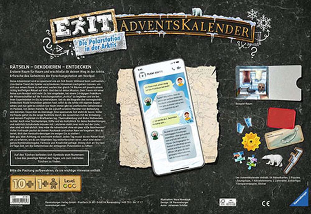 Ravensburger Verlag GmbH Spiel Exit Adventskalender - Die Polarstation in der Arktis