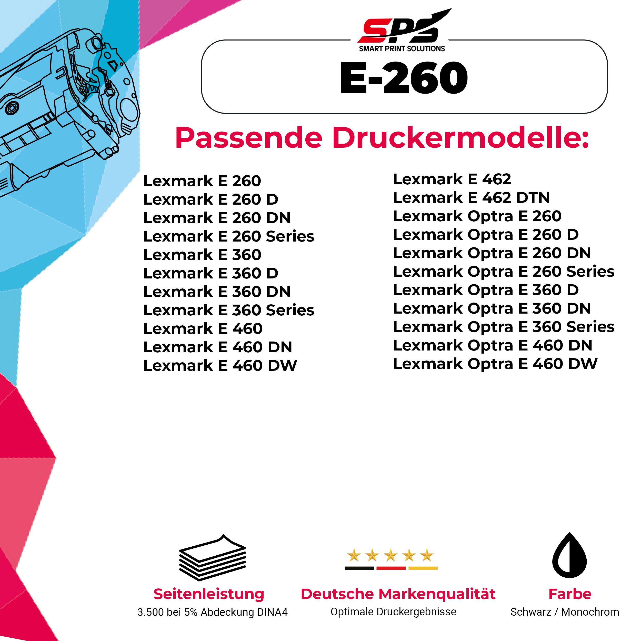 Kompatibel E260A21E, für Tonerkartusche Lexmark 360D (1er SPS Optra E Pack)