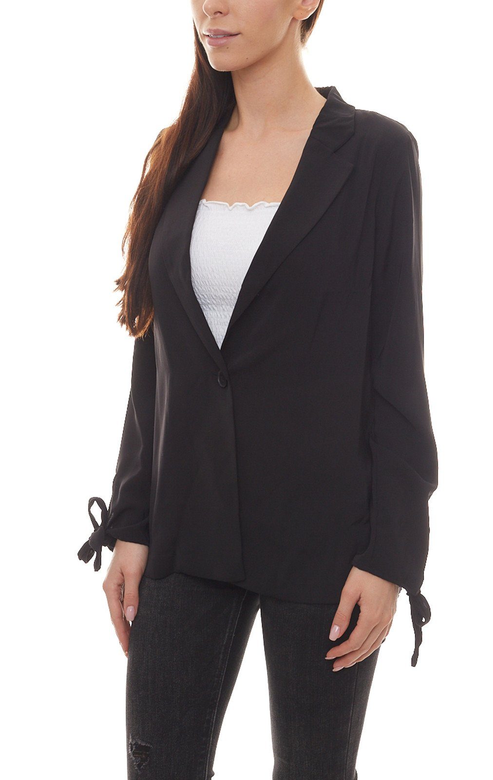 Noisy may Короткие Noisy may Kurz-Blazer modischer Damen-Blazer mit Reverskragen Casual-Jacke Schwarz