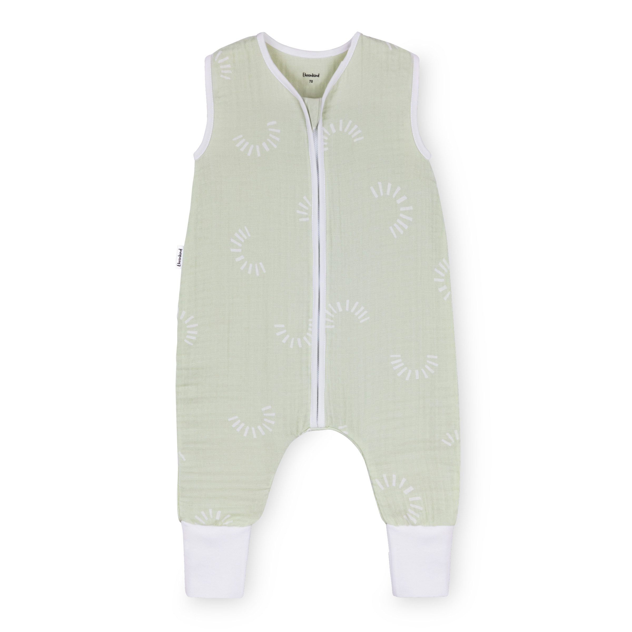 Ehrenkind Babyschlafsack Sommer 0.5 TOG aus Musselin, Premium Schlafsack mit Füßen (100 % Bio-Musselin, ohne Wattierung, leicht & atmungsaktiv), ideal für warme Nächte