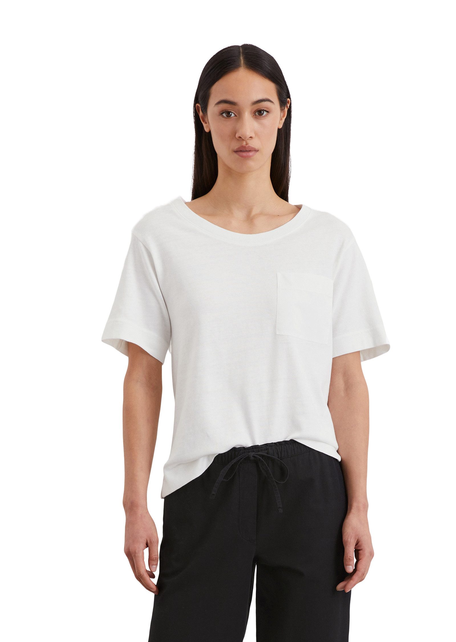 Marc OPolo T-Shirt "mit aufgesetzter Satin-Tasche" günstig online kaufen
