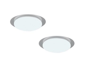 meineWunschleuchte LED Deckenleuchte, Farbwechsel, Dimmer, Sternenhimmel Badezimmer-lampe flach, Bad-lampen Decke Gäste WC, Ø35cm