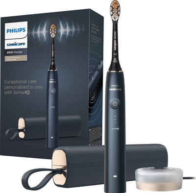 Philips Sonicare Elektrische Zahnbürste Diamond Clean Prestige HX9992, Aufsteckbürsten: 1 St., mit Schalltechnologie, SenseIQ-Technologie, KI gesteuerte Sonicare App