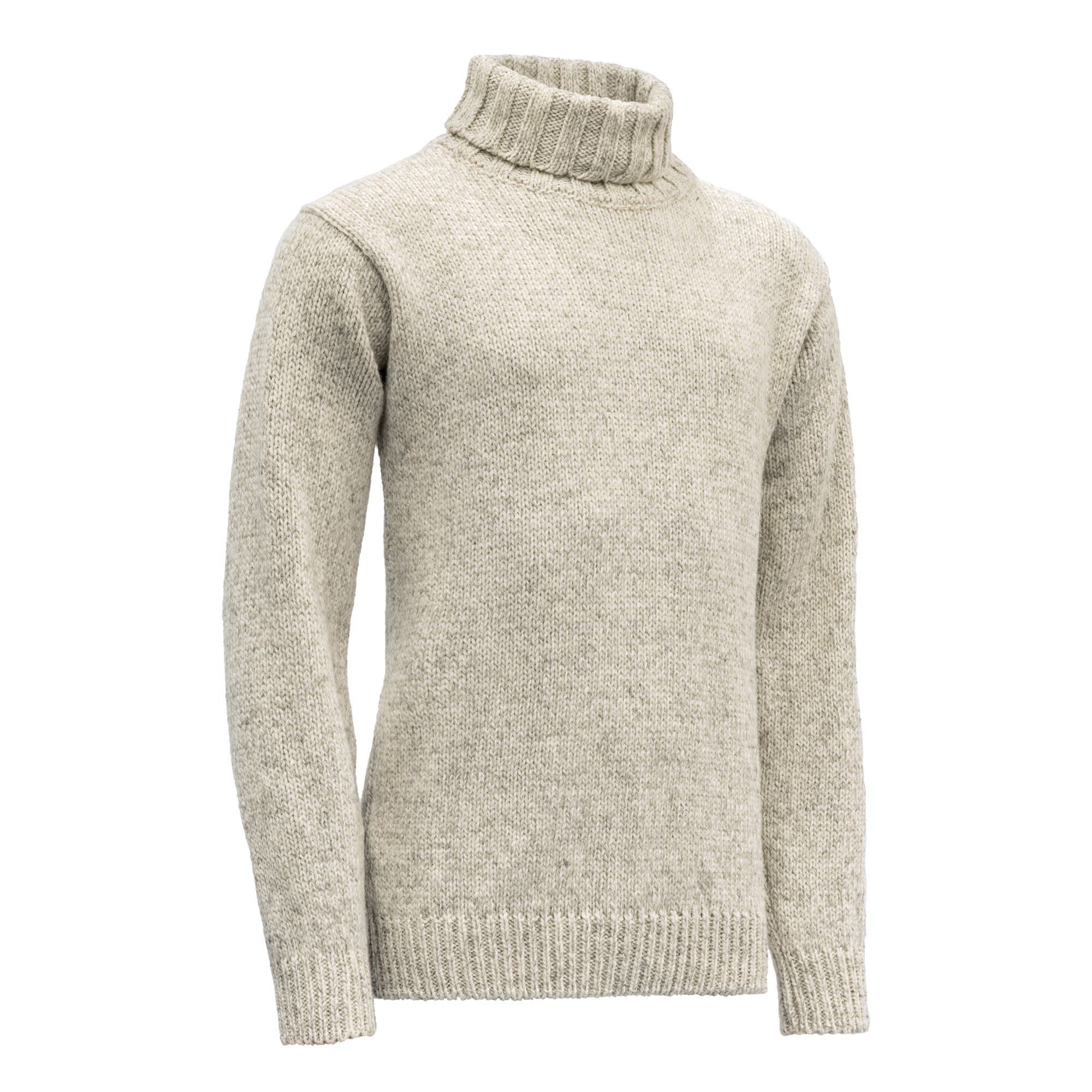 Devold Fleecepullover Devold Nansen Wool High Neck Sweater Grey Melange | Fleecepullover