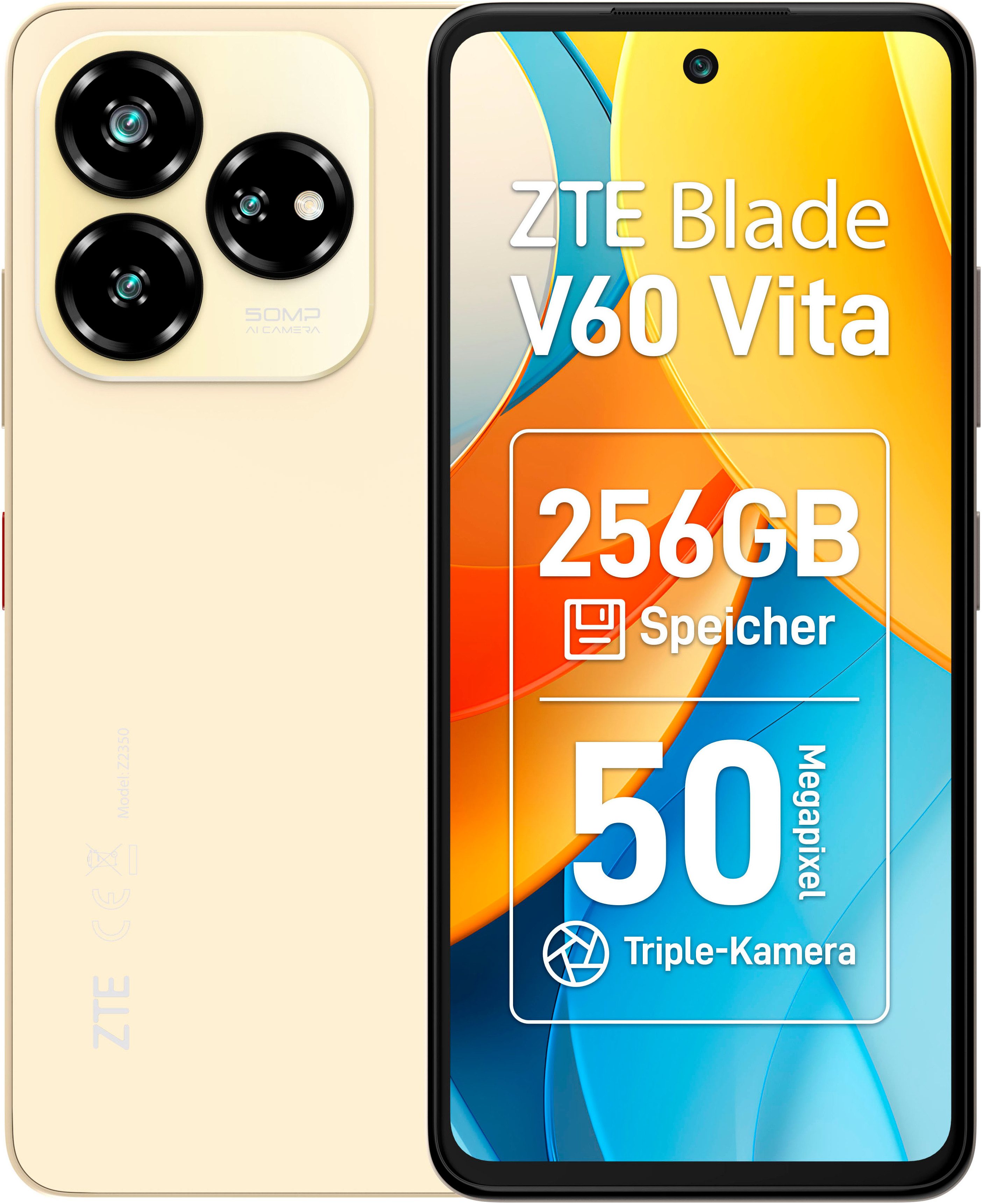 ZTE Blade V60 Vita Smartphone (16,76 cm/6,6 Zoll, 256 GB Speicherplatz, 50 MP Kamera)
