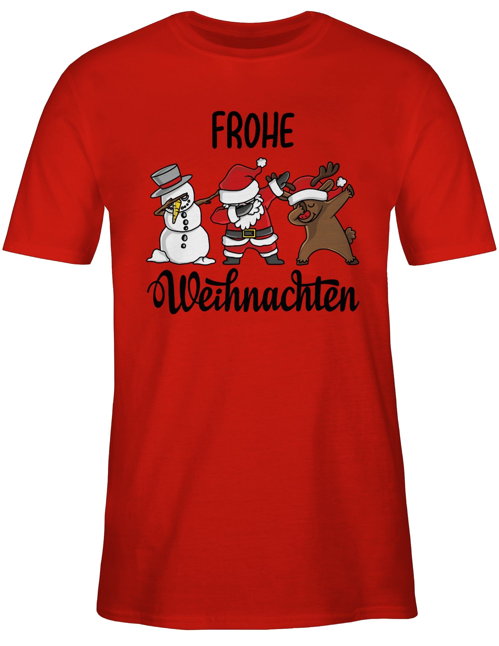 Shirtracer T-Shirt Dabbing Frohe Weihnachten I Schneemann I Weihnachtsmann günstig online kaufen