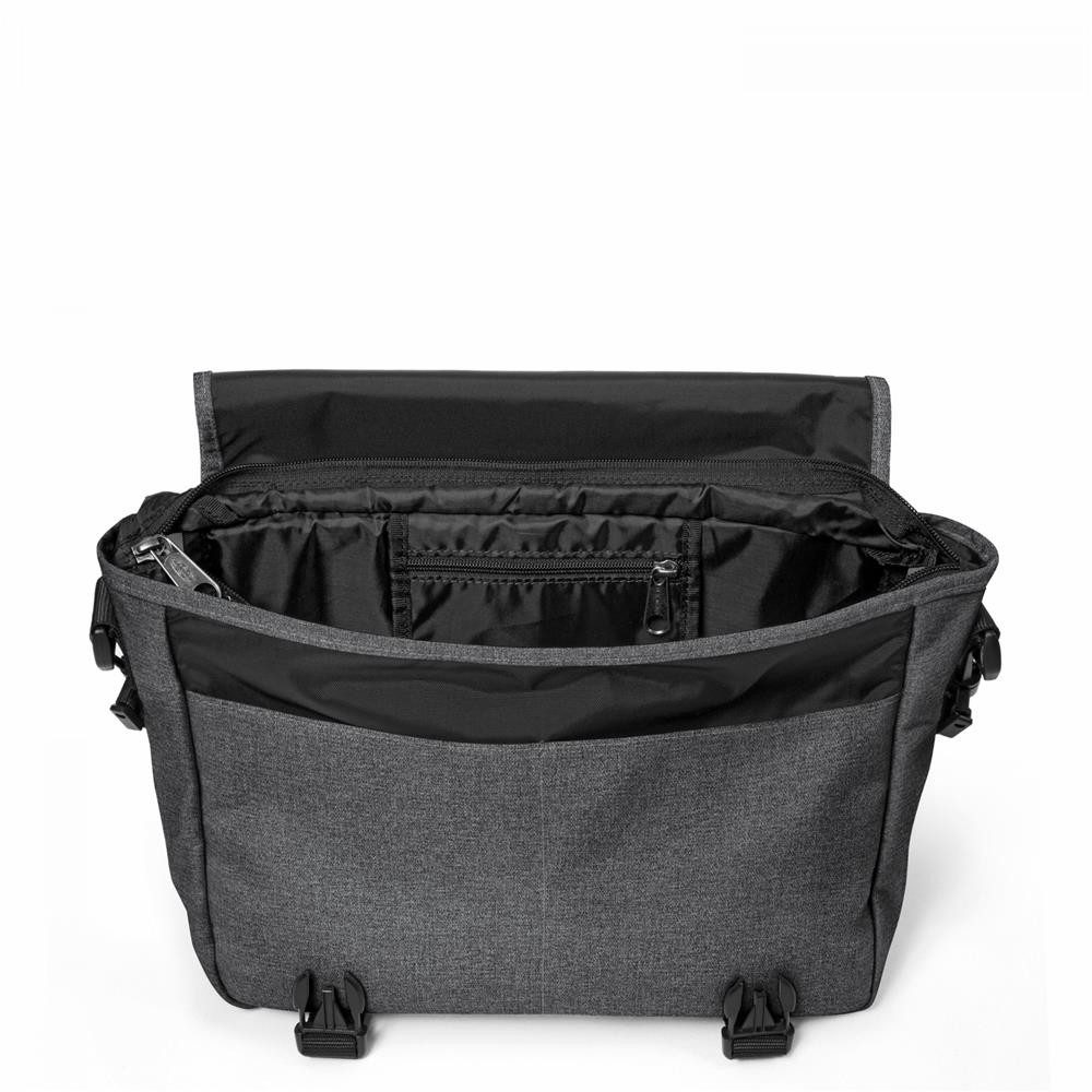 Eastpak Umhängetasche JR Umhängetasche 11,5 L wasserbeständig, Black Denim Grau, Gepolsterter Gurt, abnehmbar, wasserbeständig