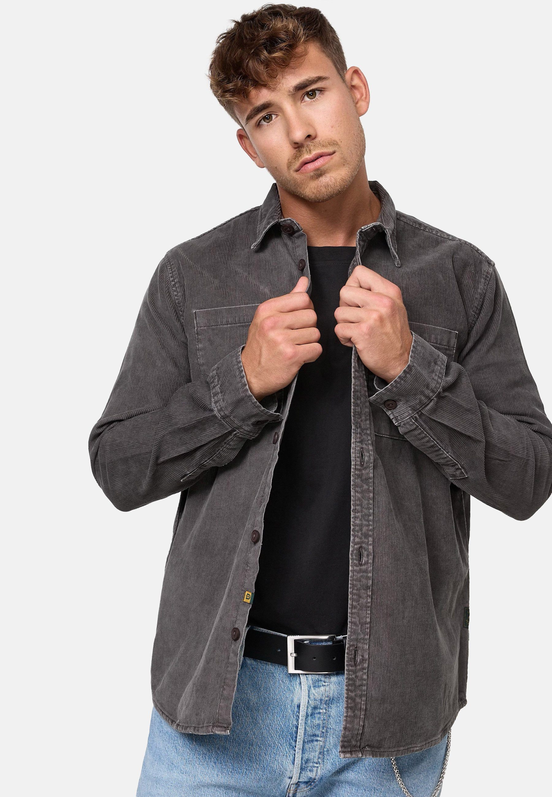 Indicode Langarmhemd Herren Thyge Herrenhemd Langarm günstig online kaufen