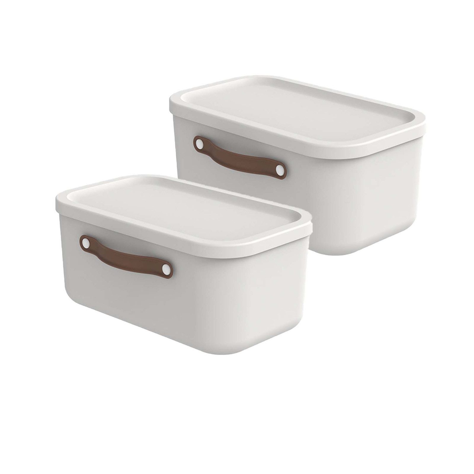 ROTHO Stapelbox 2er-Set Kiste mit Deckel Maloja 12l (Aufbewahrungsset, 2er-Set)