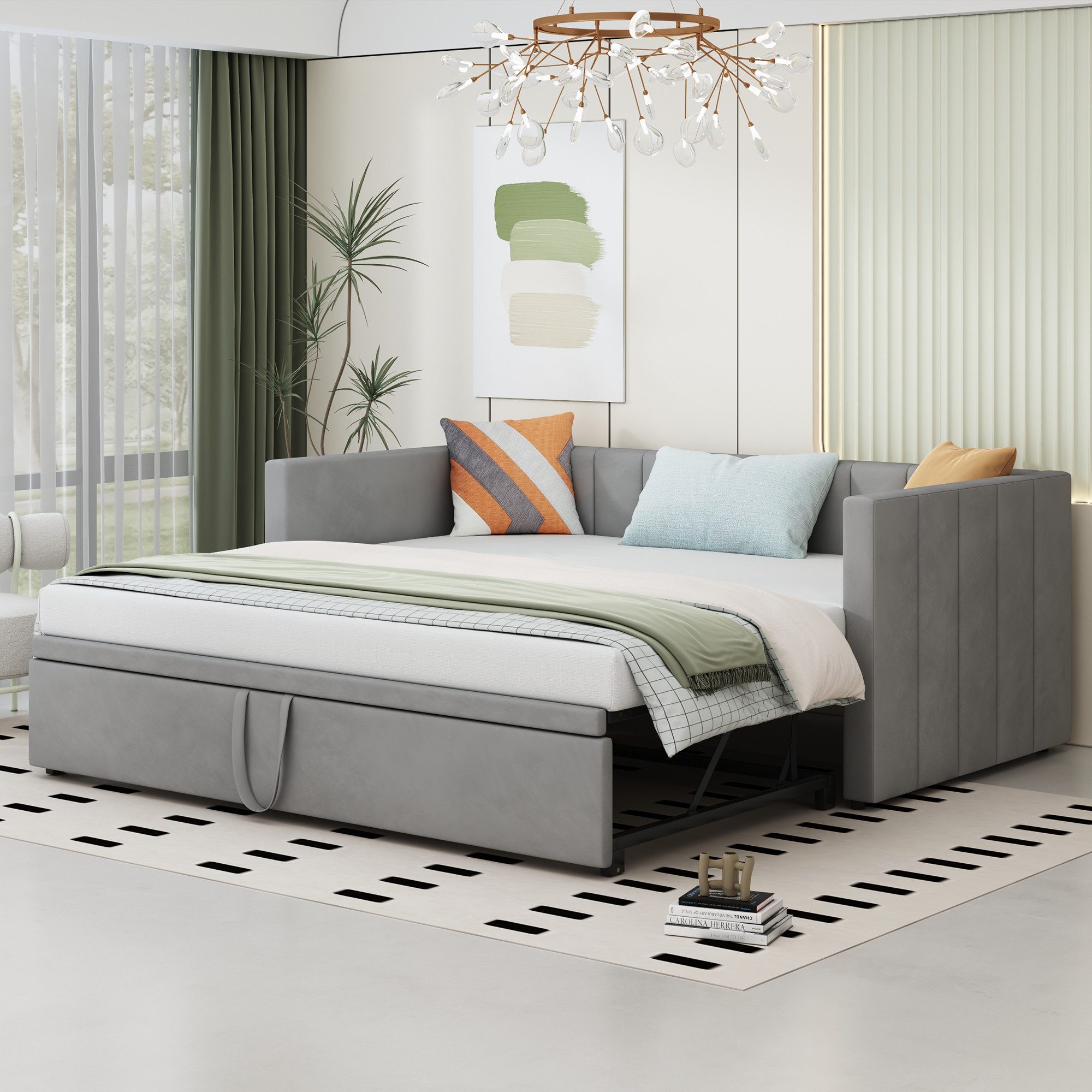 STILVORA Schlafsofa Polsterbett 90×200+180×200 Jugendbett Tagesbett günstig online kaufen