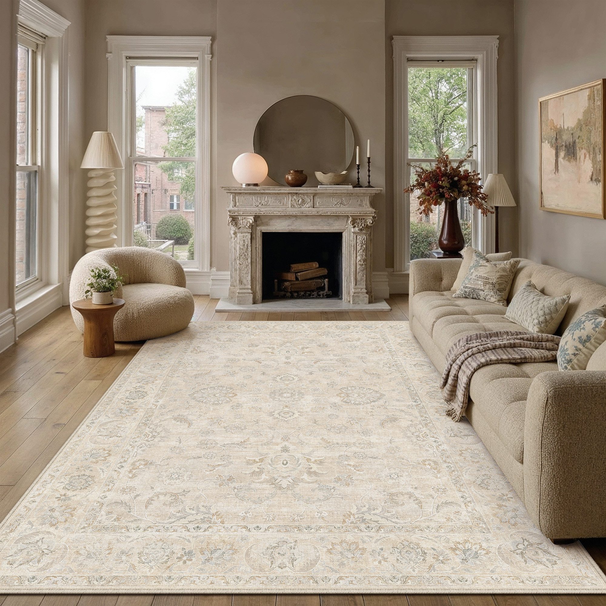 PURECOZY Teppich Kurzflor, weich & rutschfest, waschbar für Wohnzimmer und Schlafzimmer, Rechteckig, Höhe: 5 mm, Verfügbare Größen: 120x180, 160x230, 200x300, 300x400 cm