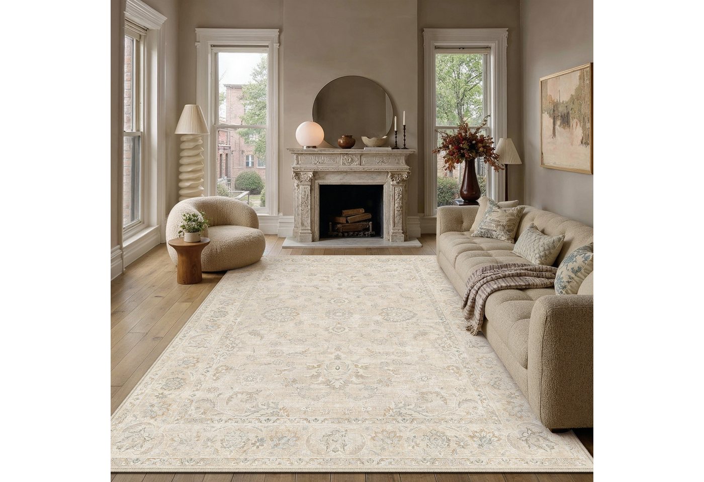 PURECOZY Teppich Kurzflor, weich & rutschfest, waschbar für Wohnzimmer und Schlafzimmer, Rechteckig, Höhe: 5 mm, Verfügbare Größen: 120x180, 160x230, 200x300, 300x400 cm