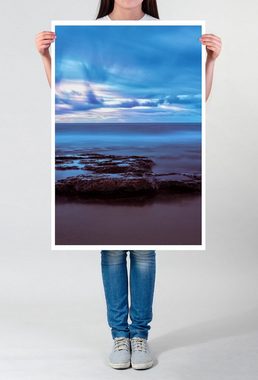 Sinus Art Poster Landschaftsfotografie 60x90cm Poster Sonnenaufgang an der Küste Sizilien Italien