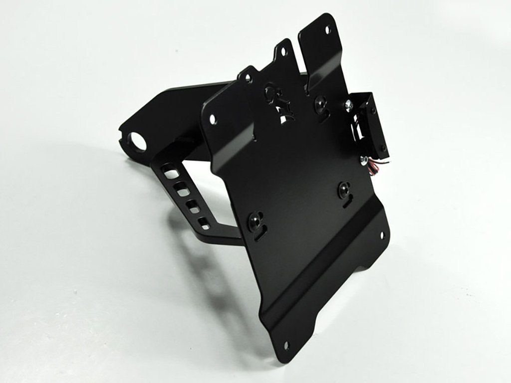 ZIEGER Kennzeichenhalter seitlicher Kennzeichenhalter kompatibel mit Harley Davidson Softail