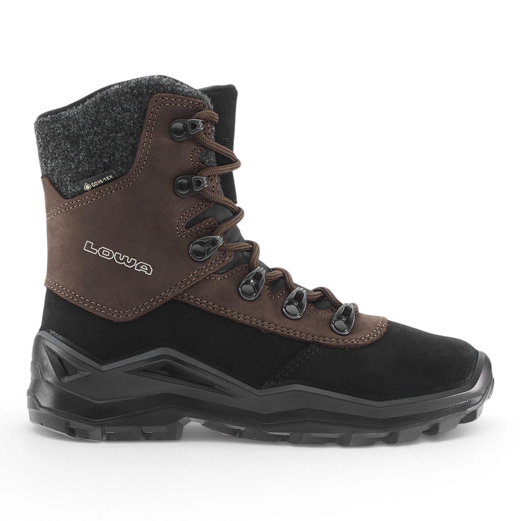 Lowa Winterschuhe Couloir 2 GTX High (wasserdicht) dunkelbraun/schwarz Winterstiefel