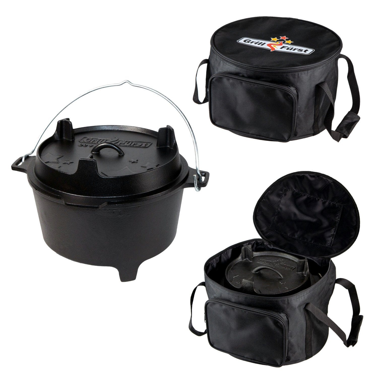 Bratentopf Grillfürst Dutch Oven BBQ Edition DO9 inkl. Grillfürst Dutch Oven Tragetasche für DO9