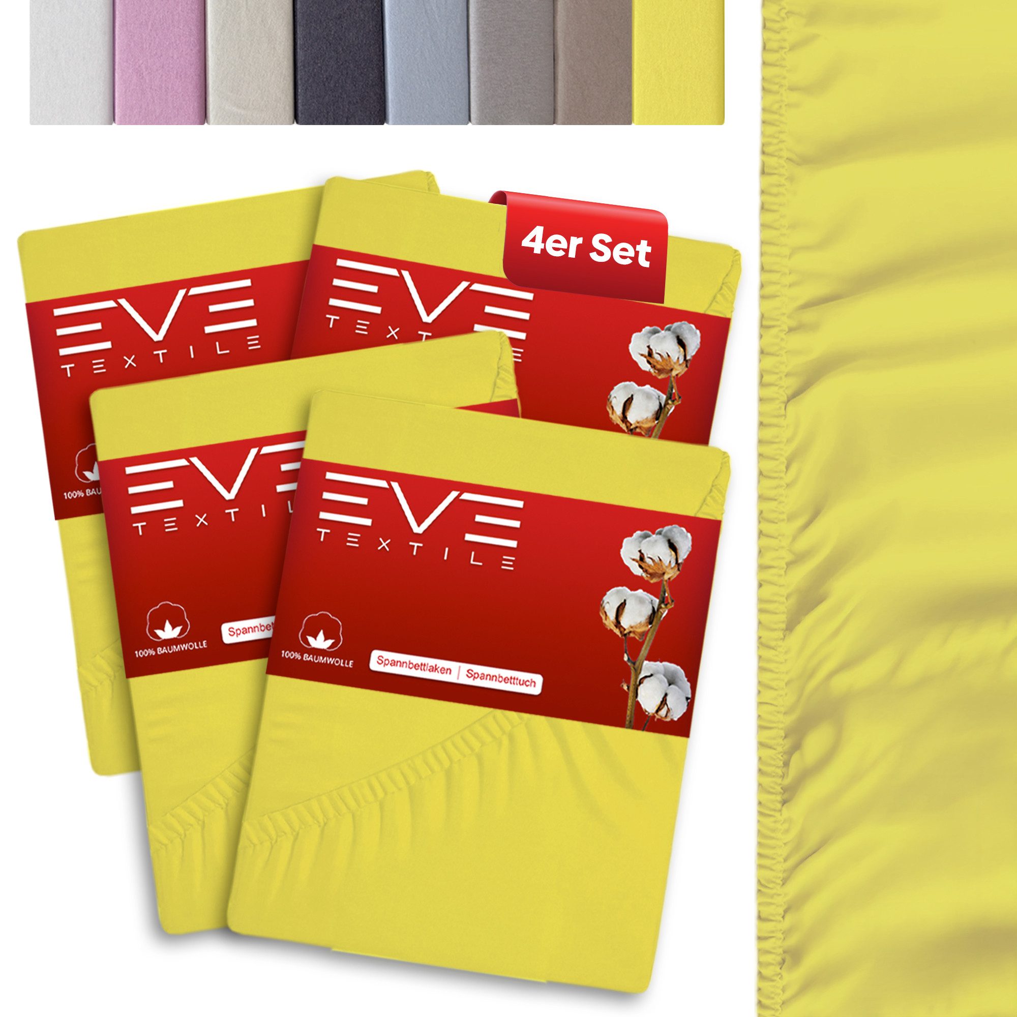 Eve Textile GmbH Spannbettlaken Spannbetttuch Bettlaken günstig online kaufen