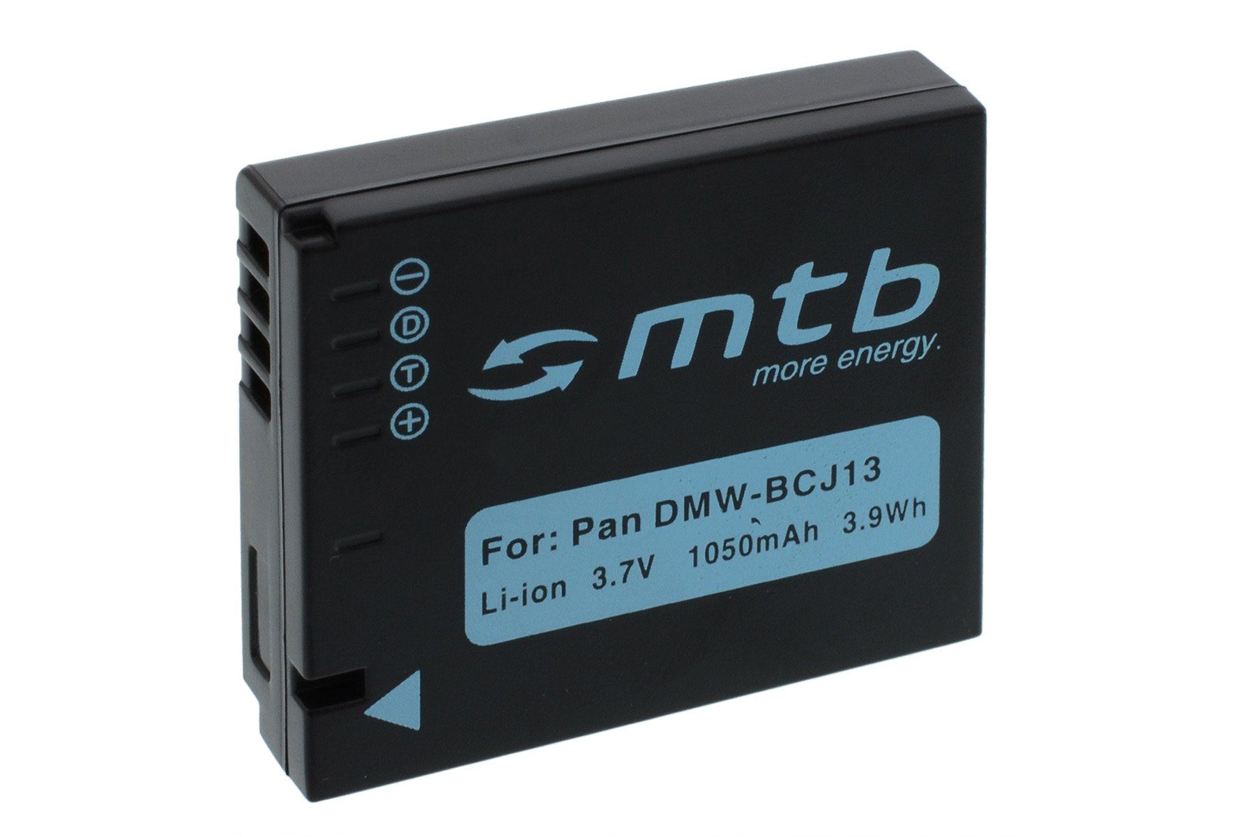 mtb more energy [BAT-345 - Li-Ion] Kamera-Akku kompatibel mit Akku-Typ Panasonic DMW-BCJ13 (neuer Chip) 1050 mAh (3,7 V), passend für: Panasonic Lumix DMC-LX5, LX7…