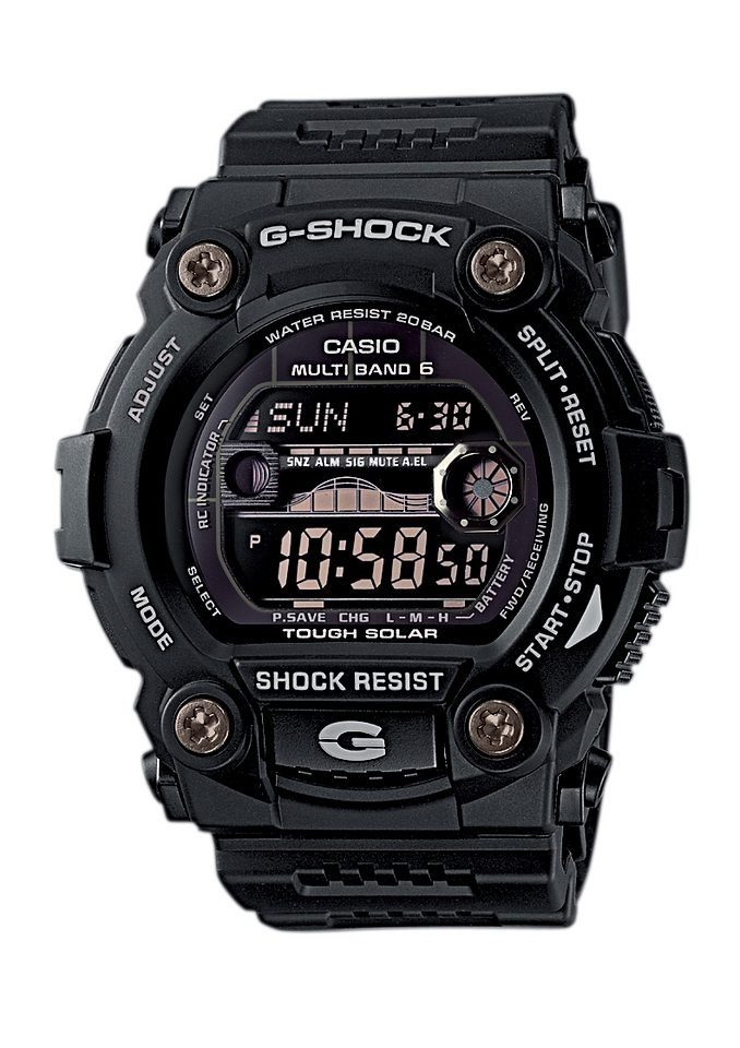 CASIO G-SHOCK Funkchronograph GW-7900B-1ER, Solaruhr, Armbanduhr, Herren,digital,Resinarmband,bis 20 bar wasserd.