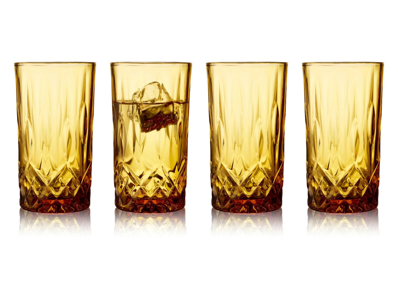 LYNGBY-GLAS Стекло-Set Highball Sorrento Longdrinkglas amber 380ml Set4, Glas, Highball Sorrento 38 cl 4 Stck. Amber