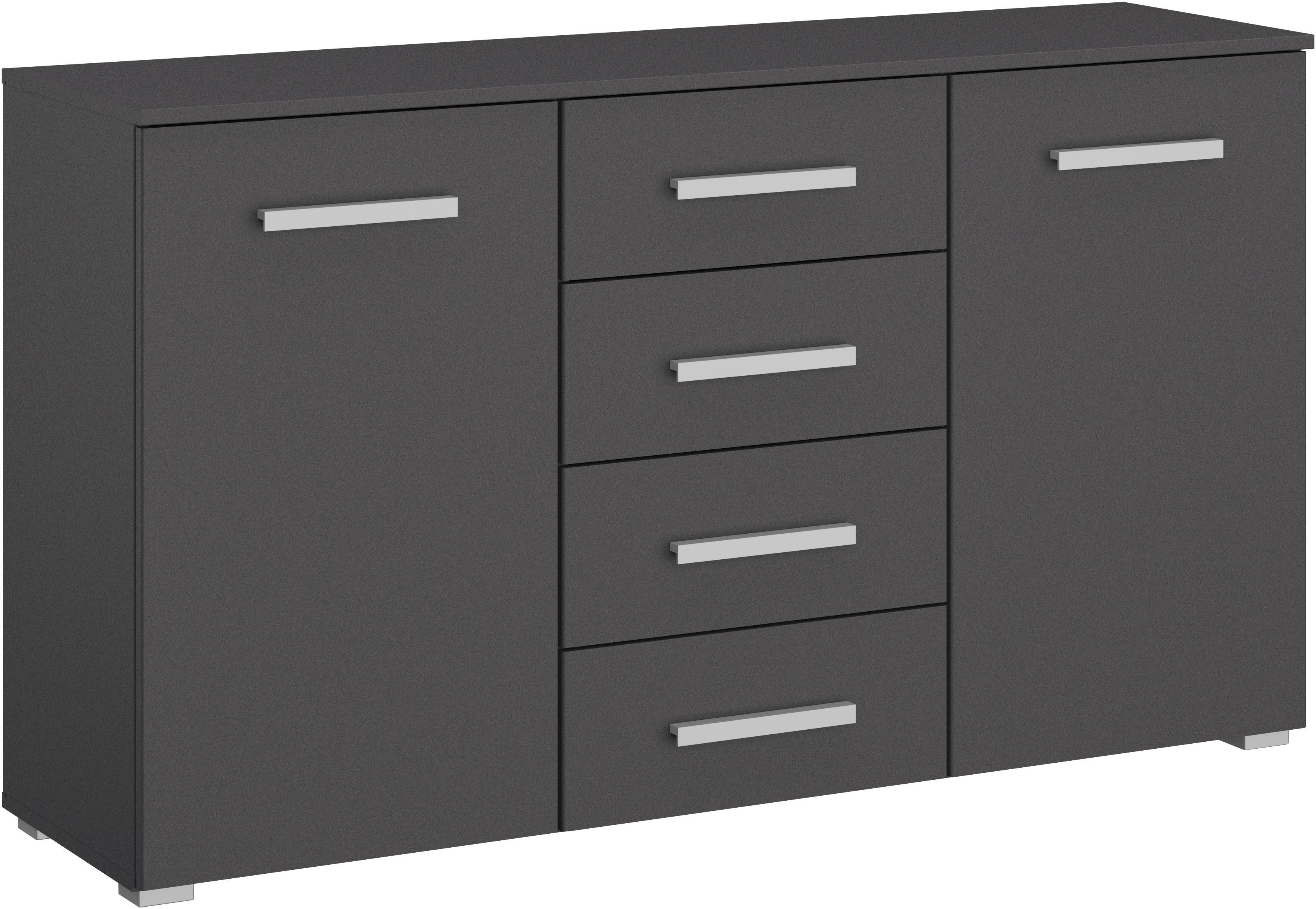 OTTO home Schubkastenkommode Kommode Sideboard Schubladenkommode Schlafzimmerkommode KOLUNA (Breite 120 cm mit moderner Dekorfront), vier große Schubladen, mit insgesamt 4 Einlegeböden MADE IN GERMANY