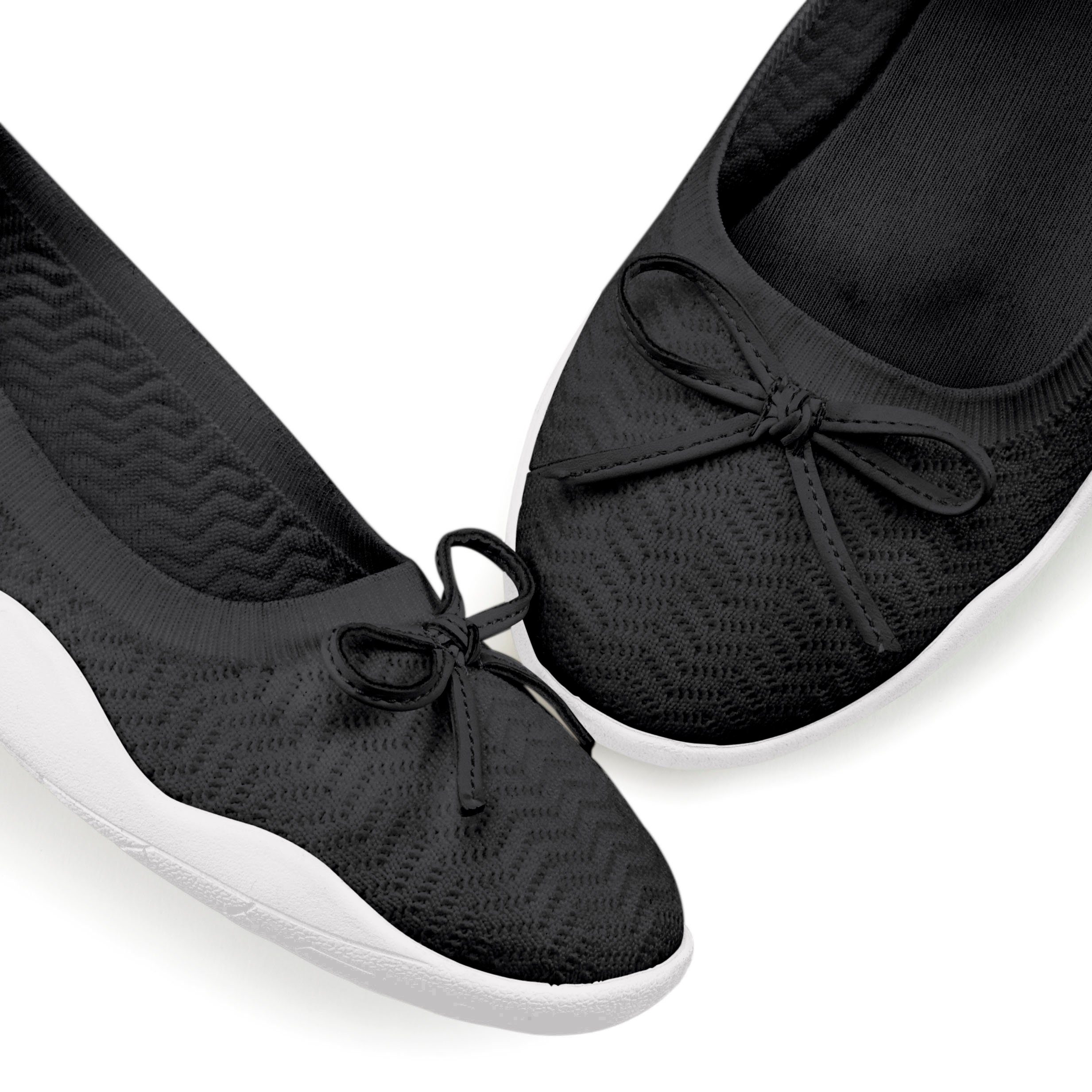LASCANA Sneaker Ballerinas mit schwarz Halbschuh Slipper, & VEGAN superleicht, flacher flexibler Sohle