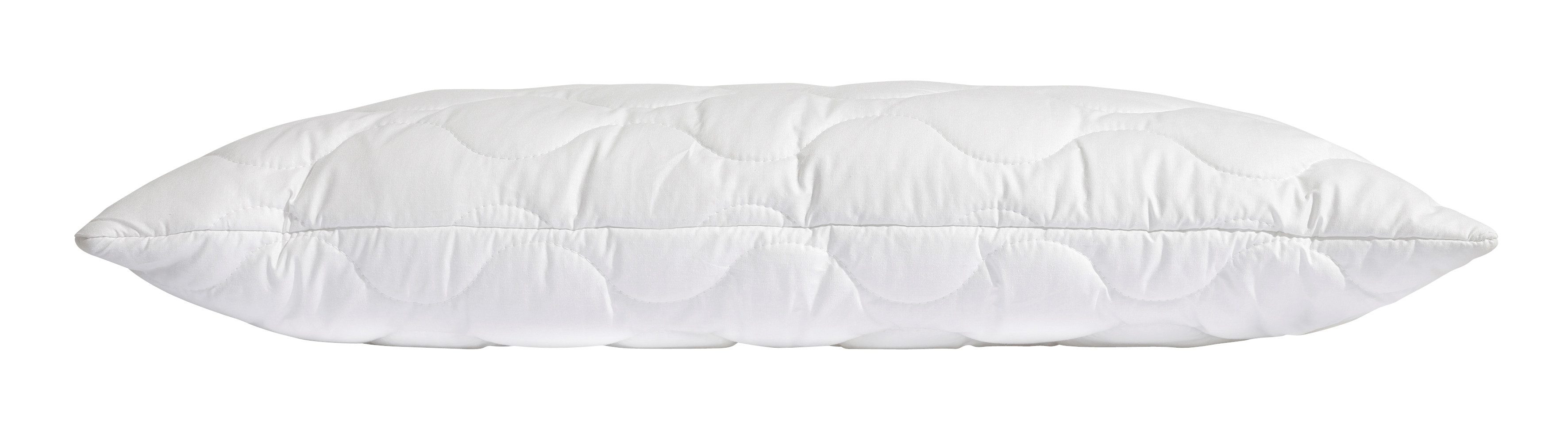 Beco Kunstfaserkopfkissen Aerelle Blue Eco "GOLD", Kissen, mit Gratis-Perlenohrsteckern, Füllung: recycelte Faserbällchen, Bezug: KbA-Bio-Baumwoll-Perkal, Jetzt zugreifen: Gratis-Aktion nur bis 31.12.2025!