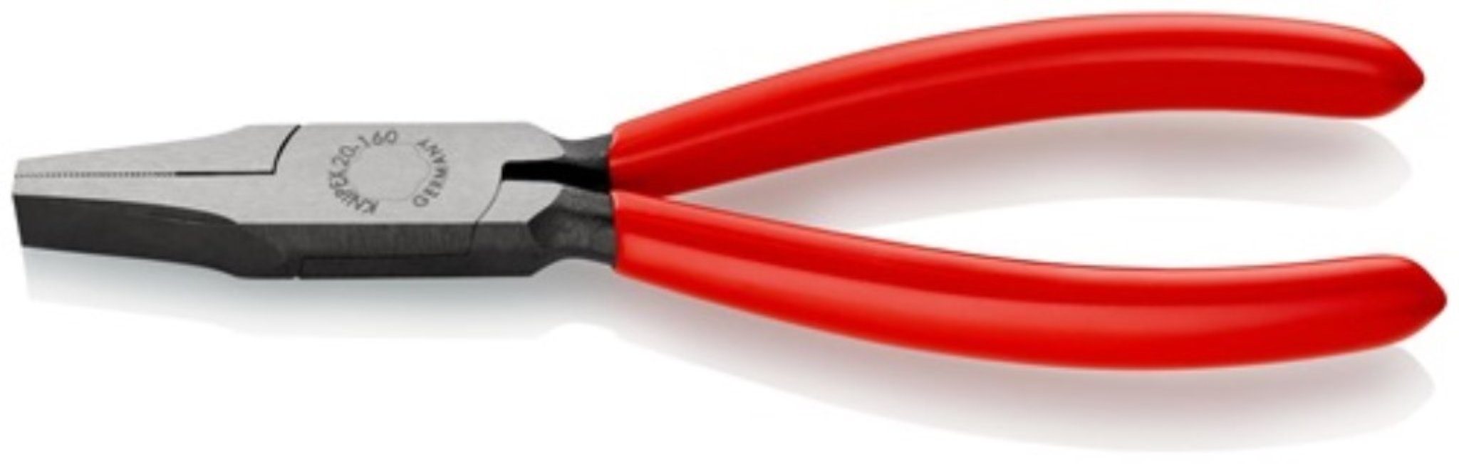 Knipex Flachzange Flachzange Gesamt-L.160mm Kopf pol.schwarz atram.Ku.-Überzug KNIPEX f