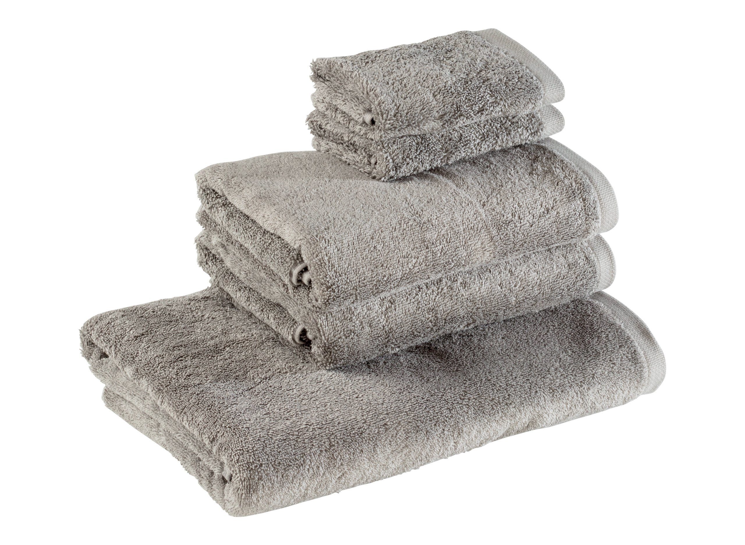 Bomlins Handtuch Set Handtücher aus 100% original ägyptische GIZA Baumwolle 650 g/m², (Royal Set, 5-tlg), Kleines deutsches Familienunternehmen -> Spüren Sie die Qualität. Silber