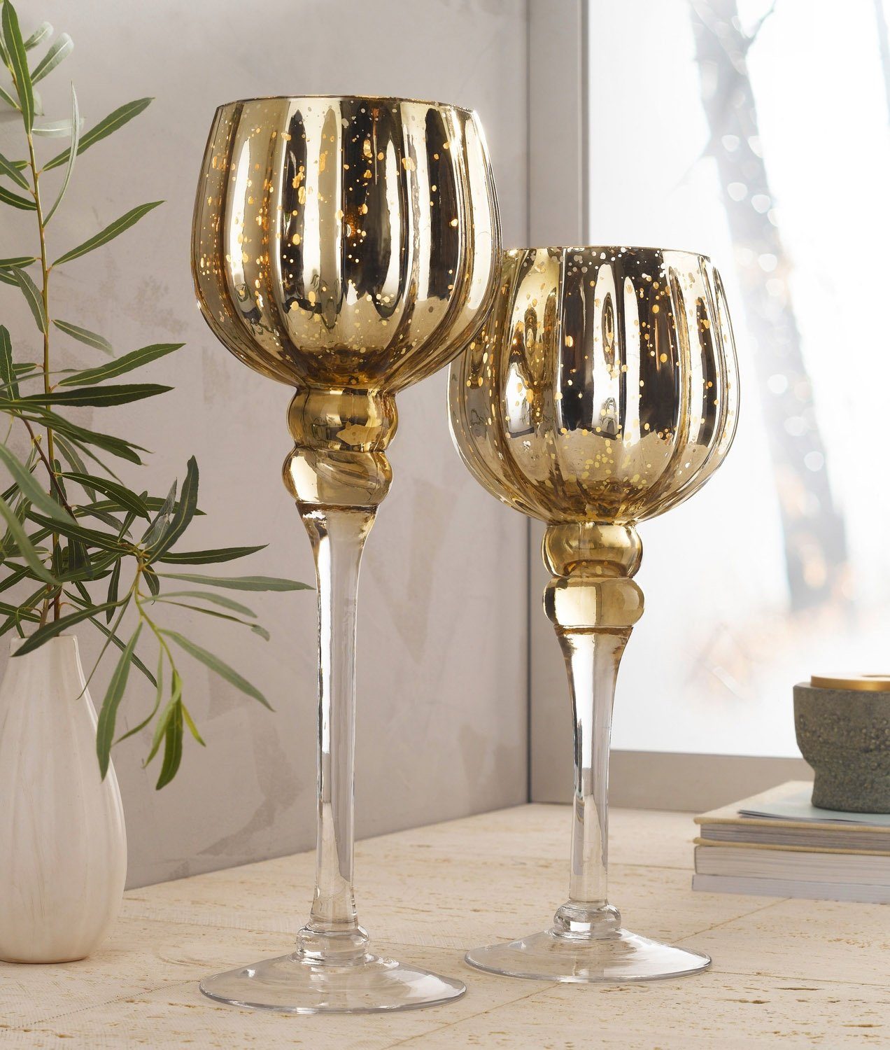 casa NOVA Windlicht Windlicht EMASA, Transparent, Ø 12 cm günstig online kaufen